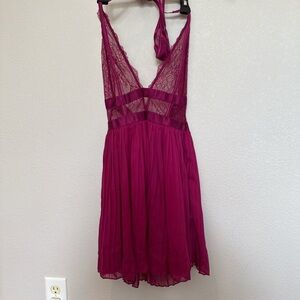 Lace Burgundy Dress